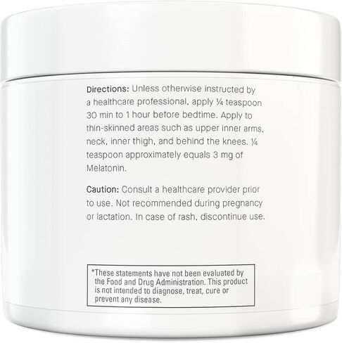 كريم الميلاتونين لنوم مريح - مكمل الميلاتونين للنوم يعيد ضبط ساعة الجسم البيولوجية - خالي من البارابين والعطور لتقليل الخطوط الدقيقة والتجاعيد - كريم نوم طبيعي (4 أونصة) in Kuwait