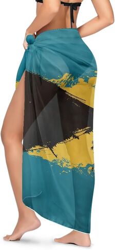 Women's Swimwear Cover Ups Sheer Long Bikini Wraps Beach Bathing Suit Cover Up Swimsuit Sarong Dress in Kuwait