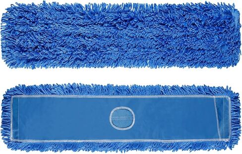 DR DAPPER 36-Inch Microfiber Dust Mop Head, Medium Washable Commercial Mop Head Replacement for Floor Cleaning, Sweeper and Janitorial Industrial (Blue-3 Pack) in Saudi Arabia