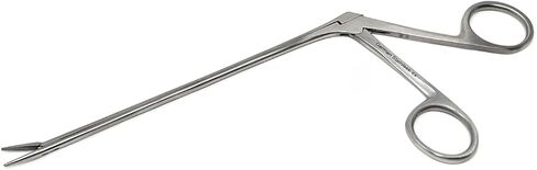 Micro Alligator Forceps ENT Hartman Lab Instruments for Ear Wax Removing Comes with Angled Shank and Crocodile Style Serrated Jaws Made of Stainless Steel (6.5" shank - silver) in Kuwait