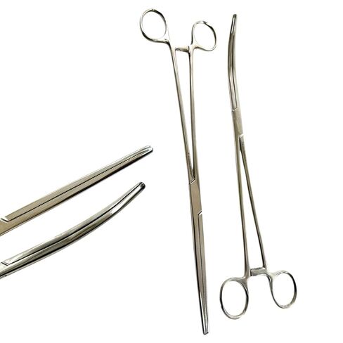 Hemostat Locking Forceps 12 Inches, Straight & Curved - Stainless Steel - Multipurpose Ideal Hemostats for Nurses, Fishing Forceps, Crafts and Hobby Fishing Pliers - 2 Pack in Kuwait
