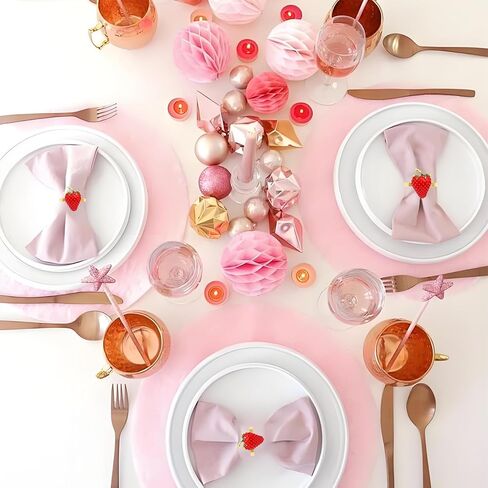 مجموعة حلقات مناديل الفراولة مكونة من 6 قطع، أبازيم حلقية مناديل الفاكهة، حلقات حامل مناديل الصيف حلقات مناديل حمراء للمزرعة لتناول الطعام الأنيق وحفلات الزفاف والاحتفالات اليومية للولائم in Kuwait