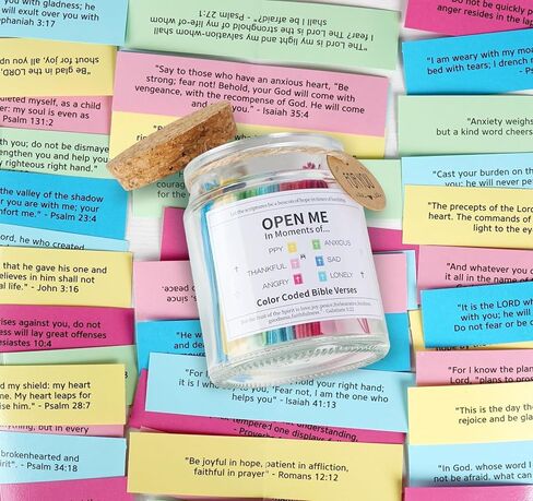 Bible Verse Jar, Inspirational Christian Gifts for Women, Men, Mom, Dad, Graduation, Birthday, Baptism, Christmas, Read Me When Bible Verses Jar with 108 Handpicked for Emotions and Feelings in Kuwait