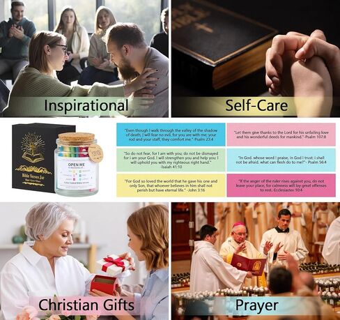 Bible Verse Jar, Inspirational Christian Gifts for Women, Men, Mom, Dad, Graduation, Birthday, Baptism, Christmas, Read Me When Bible Verses Jar with 108 Handpicked for Emotions and Feelings in Kuwait