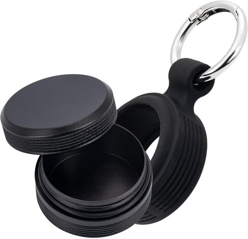 Premium Keychain Case – Small Metal Pill Case Travel Pill Box, Waterproof Durable Pill Holder Container, Portable Medicine Pill Organizer for Earplugs, Jewelry, Compatible with Loop, Vibes & Eargasm in Kuwait