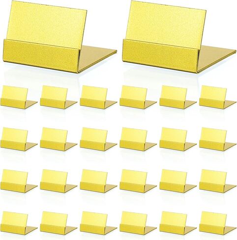 24 Pcs Gold Place Card Holders, Wedding Table Number Holder, Cards Stand Name Menu Stand for Table Numbers, Food Signs, Memo Notes, Centerpieces, Wedding Reception, Party, Birthday in Saudi Arabia