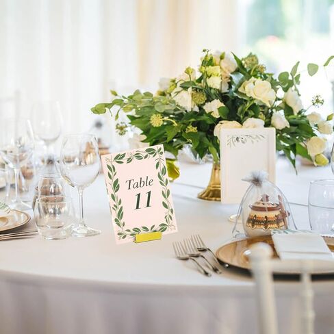 24 Pcs Gold Place Card Holders, Wedding Table Number Holder, Cards Stand Name Menu Stand for Table Numbers, Food Signs, Memo Notes, Centerpieces, Wedding Reception, Party, Birthday in Saudi Arabia