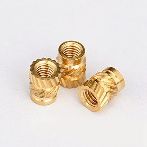 Qinlu-Washers 100Pcs M3 Thread Knurled Brass Threaded Heat Set Heat Resistant Insert Embedment Nut for 3D Printer， for Factories Repair in Saudi Arabia