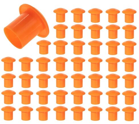 Plutreas Rebar Caps Orange Mushroom Safety Caps, Size #3-#7, 10M - 25M (Set of 50) in Kuwait