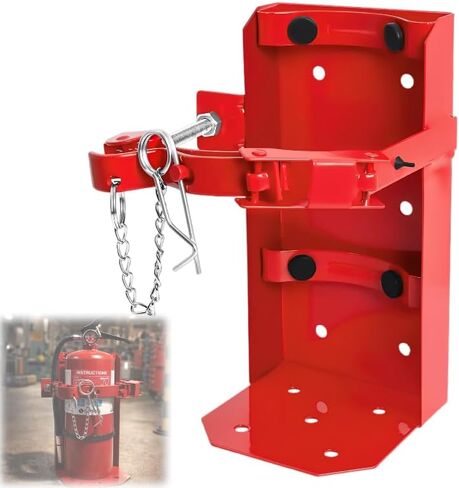حامل طفاية حريق لطفايات الحريق 5 رطل و10 رطل، حامل فولاذي ST12 شديد التحمل للشاحنة والقارب والجراج والتركيب على الحائط، مطلي بمسحوق مقاوم للصدأ، بديل لـ Amerex 809 in Kuwait
