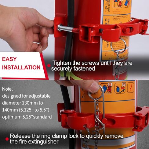 حامل طفاية حريق لطفايات الحريق 5 رطل و10 رطل، حامل فولاذي ST12 شديد التحمل للشاحنة والقارب والجراج والتركيب على الحائط، مطلي بمسحوق مقاوم للصدأ، بديل لـ Amerex 809 in Kuwait