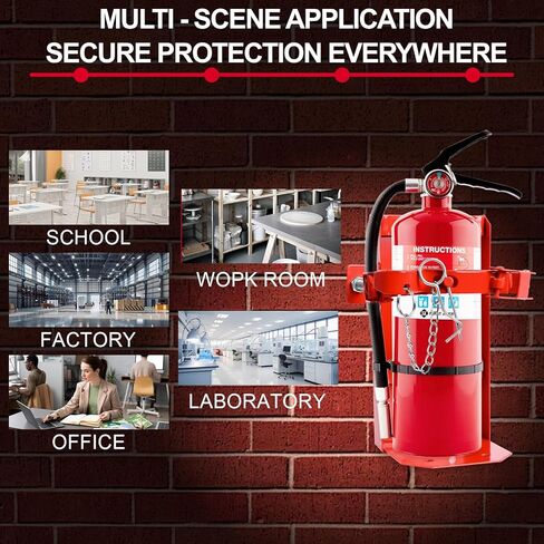 حامل طفاية حريق لطفايات الحريق 5 رطل و10 رطل، حامل فولاذي ST12 شديد التحمل للشاحنة والقارب والجراج والتركيب على الحائط، مطلي بمسحوق مقاوم للصدأ، بديل لـ Amerex 809 in Kuwait