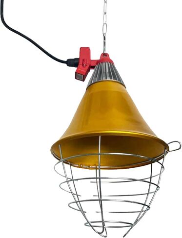 Stromberg's Heat Lamp with Safety Switch, Stainless Steel, Chicken Coop, Reptiles, Piglets, Infrared Light, Baby Lambs, Baby Goats, Newborn Livestock, Puppies, 250W, 6.5 Foot Cord in Kuwait