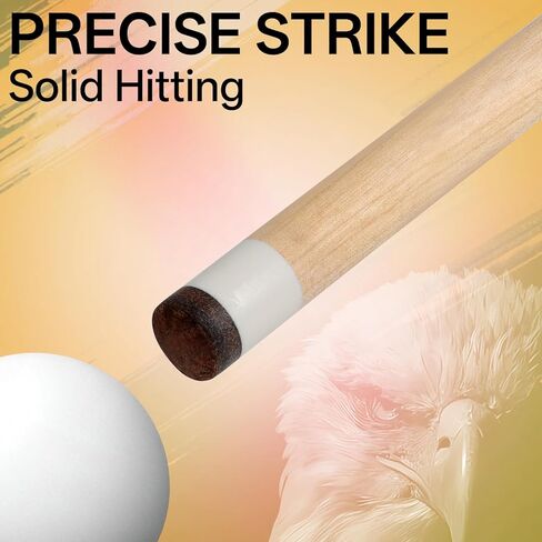 AKLOT Pool Cue Stick 58'', Top-Tier Canadian Maple Pro Billiard Cue 13mm Leather Tip, Anti-Slip Grip, 19oz Pool Stick for Adults/Beginner/Pro Player in Kuwait