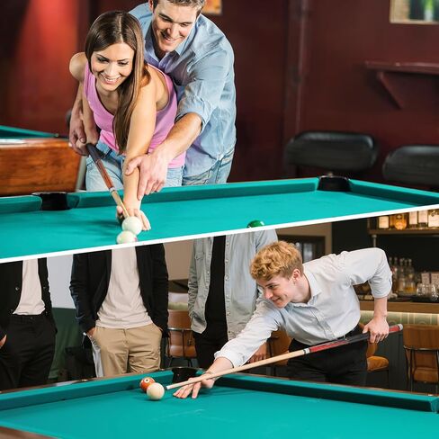 AKLOT Pool Cue Stick 58'', Top-Tier Canadian Maple Pro Billiard Cue 13mm Leather Tip, Anti-Slip Grip, 19oz Pool Stick for Adults/Beginner/Pro Player in Kuwait