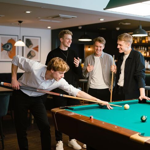 AKLOT Pool Cue Stick 58'', Top-Tier Canadian Maple Pro Billiard Cue 13mm Leather Tip, Anti-Slip Grip, 19oz Pool Stick for Adults/Beginner/Pro Player in Kuwait