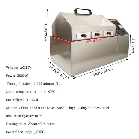110V Steam Aging Test Machine, 304 Stainless Steel Environmental Testing Machine for Electronic Components Life Acceleration Simulation ±0.5℃ 3000W in Kuwait