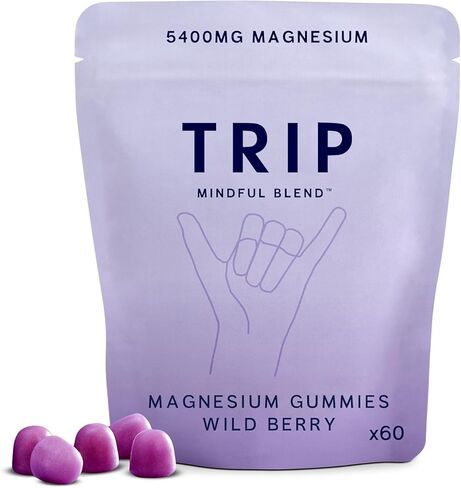 TRIP Lion’s Mane Gummies with 2000mg Lion’s Mane Mushrooms Extract Per Serving, Vegan, Naturally Flavored On the Go Chewable Gummy, Delicious Raspberry Flavor, 1 Bag, 60 Count in Saudi Arabia