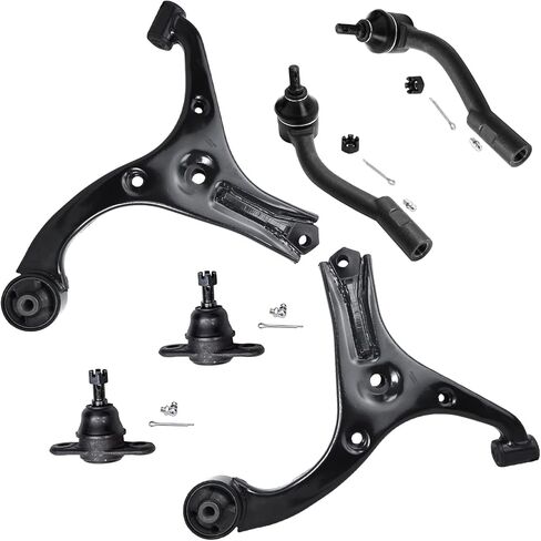 Detroit Axle - Front 6pc Suspension Kit for Ford F-150 2004 2005 2006 2007 2008, 2 Upper Control Arms w/Ball Joints + 2 Lower Ball Joints + 2 Outer Tie Rod Ends, Replacement 06-08 Mark LT in Kuwait