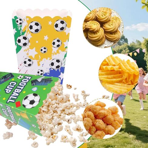 Sveikie 40-Pack Mini Disposable Popcorn Boxes, Soccer Snack Boxes, Popcorn Bags For Party,Carnival, Birthday, Movie Night Supplies,Popcorn Boxes For Party in Saudi Arabia