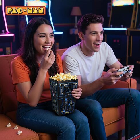 حاوية دلو الفشار مقاس 8.5 بوصة من PAC-MAN Maze | يحمل 3 لتر in Saudi Arabia