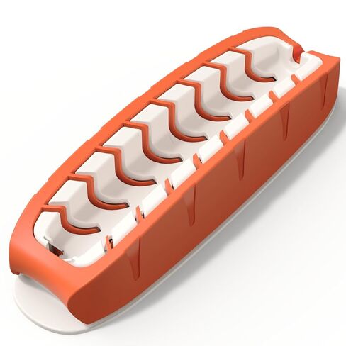 Hot Dog Slicing Tool - Stainless Steel Hot Dog Slicer for Perfect Cuts – Great for Grilling, Air Fryer, Oven & Microwave – Fun BBQ Kitchen Tool (Orange) in Saudi Arabia