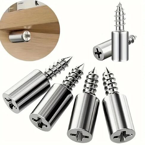 25 Pcs Shelf Pins with Non-Slip Sleeve, Self Tapping Screw Shelf Support Pegs for Kitchen & Bookcase Shelf Cabinet Furniture Closet Bracket Pegs in Saudi Arabia