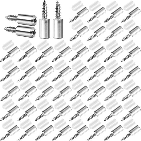 25 Pcs Shelf Pins with Non-Slip Sleeve, Self Tapping Screw Shelf Support Pegs for Kitchen & Bookcase Shelf Cabinet Furniture Closet Bracket Pegs in Saudi Arabia