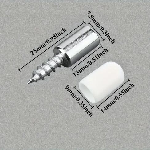 25 Pcs Shelf Pins with Non-Slip Sleeve, Self Tapping Screw Shelf Support Pegs for Kitchen & Bookcase Shelf Cabinet Furniture Closet Bracket Pegs in Saudi Arabia