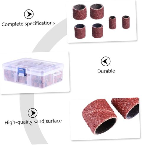 252pcs Drum Sander Sanding Bands and Sleeves Kit for Metal and Plastic Crafting Grit Mandrel Accessories for Polishing and Preparation in Saudi Arabia