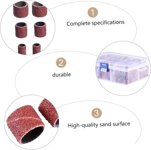 252pcs Drum Sander Sanding Bands and Sleeves Kit for Metal and Plastic Crafting Grit Mandrel Accessories for Polishing and Preparation in Saudi Arabia