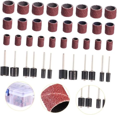 252pcs Drum Sander Sanding Bands and Sleeves Kit for Metal and Plastic Crafting Grit Mandrel Accessories for Polishing and Preparation in Saudi Arabia