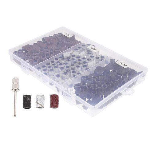 210Pcs Manicure Polishing Rings Sanding Bands for Nail Grinding Durable Polishing Heads with Box for Nail and Home Use in Saudi Arabia