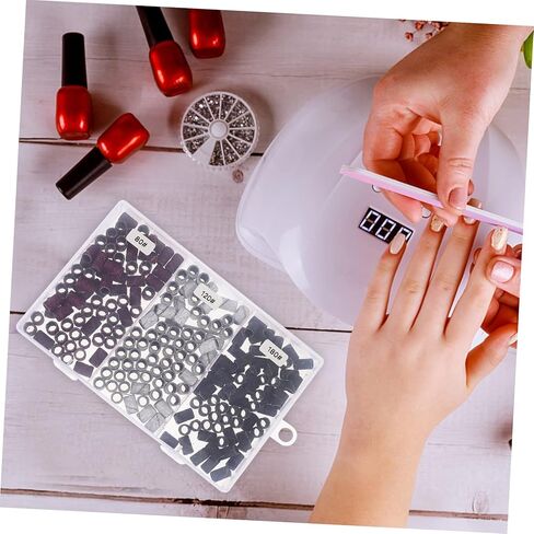 210Pcs Manicure Polishing Rings Sanding Bands for Nail Grinding Durable Polishing Heads with Box for Nail and Home Use in Saudi Arabia