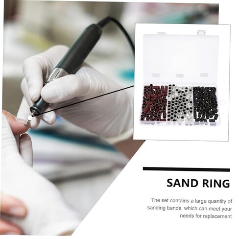 210Pcs Manicure Polishing Rings Sanding Bands for Nail Grinding Durable Polishing Heads with Box for Nail and Home Use in Saudi Arabia