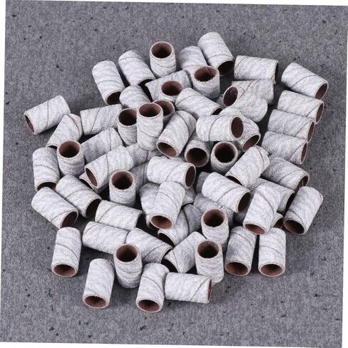 LIFKOME 100Pcs Nail Sanding Bands Set Professional Sanding Sleeves for Manicure Pedicure Compatible with Natural Artificial Nails for DIY Nail Art at Home in Saudi Arabia