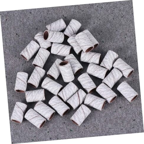 LIFKOME 100Pcs Nail Sanding Bands Set Professional Sanding Sleeves for Manicure Pedicure Compatible with Natural Artificial Nails for DIY Nail Art at Home in Saudi Arabia