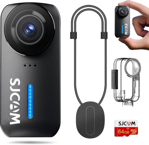 مجموعة مغناطيسية SJCAM C110، مع بطاقة 128 جيجابايت، وكاميرا جسم قابلة للارتداء بدقة 4K، وكاميرا حركة صغيرة، وكاميرا POV صغيرة ثابتة لمدونات الفيديو، مقاومة للماء، كاميرا خوذة لركوب الدراجات والدراجات النارية والمشي لمسافات طويلة، أسود in Saudi Arabia
