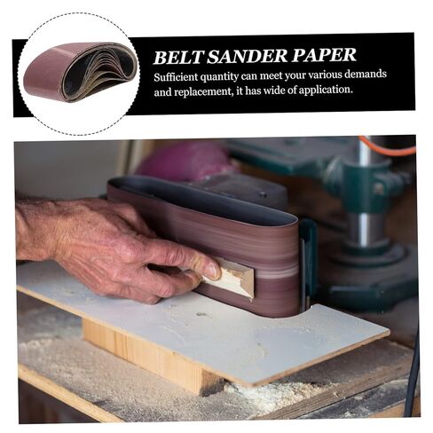 NUOBESTY 12pcs Belt Sander Sanding Belts Grit Durable Abrasive Bands for Polishing Static Compatible in Saudi Arabia
