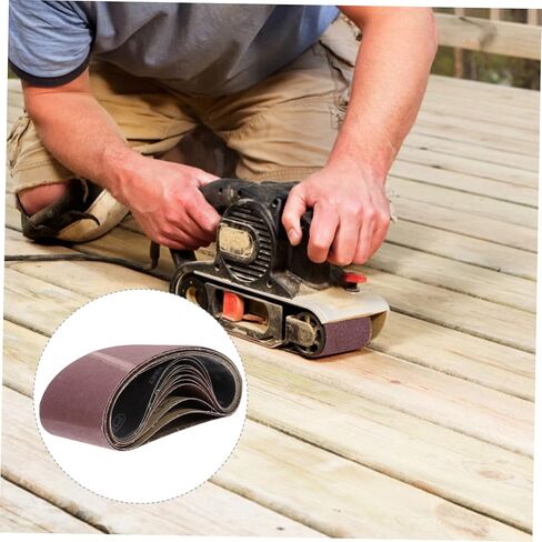 NUOBESTY 12pcs Belt Sander Sanding Belts Grit Durable Abrasive Bands for Polishing Static Compatible in Saudi Arabia