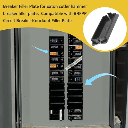 لوحة حشو الكسارة للوحة حشو قاطع الدائرة الكهربائية Eaton BRFPP تأتي مع ورق ملصق قاطع الدائرة 10 عبوات (1 بوصة) in Kuwait