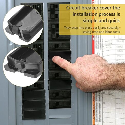 لوحة حشو الكسارة للوحة حشو قاطع الدائرة الكهربائية Eaton BRFPP تأتي مع ورق ملصق قاطع الدائرة 10 عبوات (1 بوصة) in Kuwait