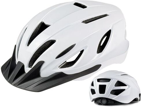 Bike Helmet for Adults Men Women, Size 58-62 cm for Riders Ages 14+, Adjustable Dial and Straps, 15 Air Vents, Removable Visor, Adult Bicycle Helmets in Kuwait