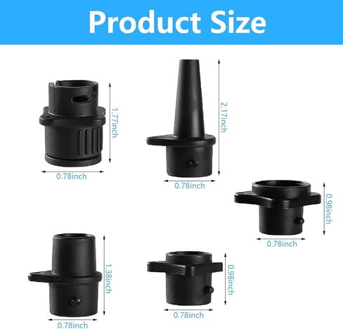 SUP Pump Adaptor Inflatable Boat Air Pump Air Valve Adapter Kit with 4 Air Valve Nozzles Paddleboard Air Nozzle Multifunctional Conversion Head in Kuwait