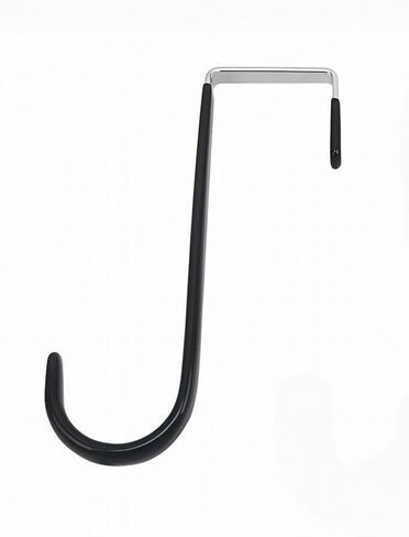 2 Pack Over The Door Hooks, Hangers Hooks with Rubber Prevent Scratches Heavy Duty Organizer for Living Room, Bathroom, Bedroom, Kitchen Hanging Clothes, Towels, Hats, Coats, Bags, Black in Saudi Arabia