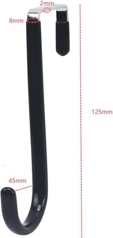 2 Pack Over The Door Hooks, Hangers Hooks with Rubber Prevent Scratches Heavy Duty Organizer for Living Room, Bathroom, Bedroom, Kitchen Hanging Clothes, Towels, Hats, Coats, Bags, Black in Saudi Arabia