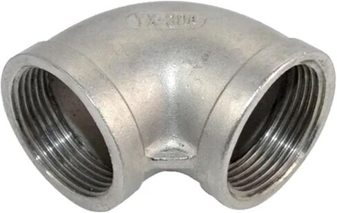 1/4 "1/2" 3/4 "1" 1-1/2 "2" الكوع 90 درجة زاوية الفولاذ المقاوم للصدأ SS304 تركيبات الأنابيب الملولبة المخفض اتصال السباكة 1 قطعة (1-1/2 ") in Kuwait