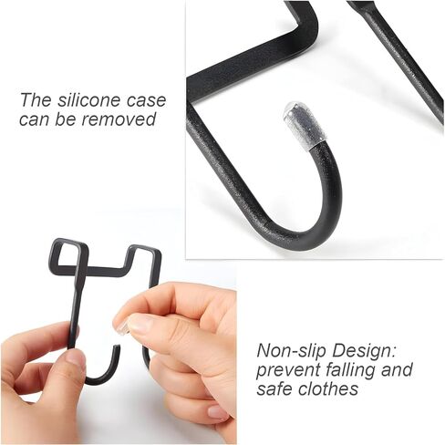 2pc Stainless Steel Double S-Hook – Over Cabinet/Door Hanger for Towels, Robes, Clothes, Kitchen & Bathroom Organization in Saudi Arabia