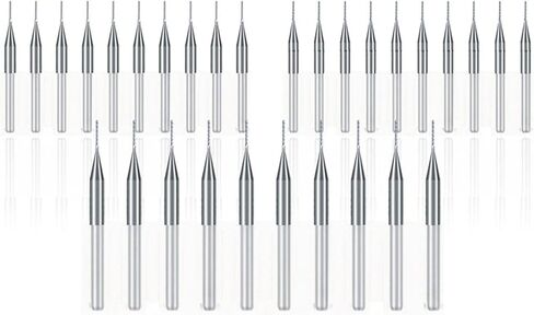 30 قطعة كربيد نهاية مطحنة النقش قاطعة المطحنة CNC بت التوجيه 1/8 "عرقوب PCB قاطعة المطحنة مجموعة 0.5/0.6/0.7 مللي متر CNC لقمة طحن الذرة راوتر بت in Kuwait