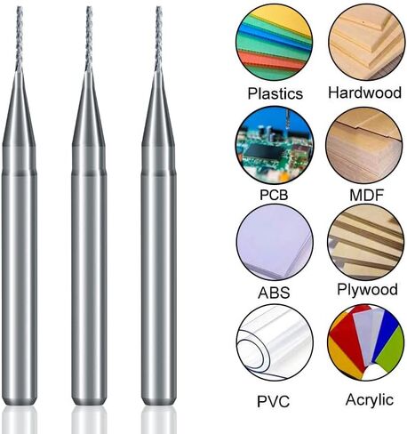 30 قطعة كربيد نهاية مطحنة النقش قاطعة المطحنة CNC بت التوجيه 1/8 "عرقوب PCB قاطعة المطحنة مجموعة 0.5/0.6/0.7 مللي متر CNC لقمة طحن الذرة راوتر بت in Kuwait
